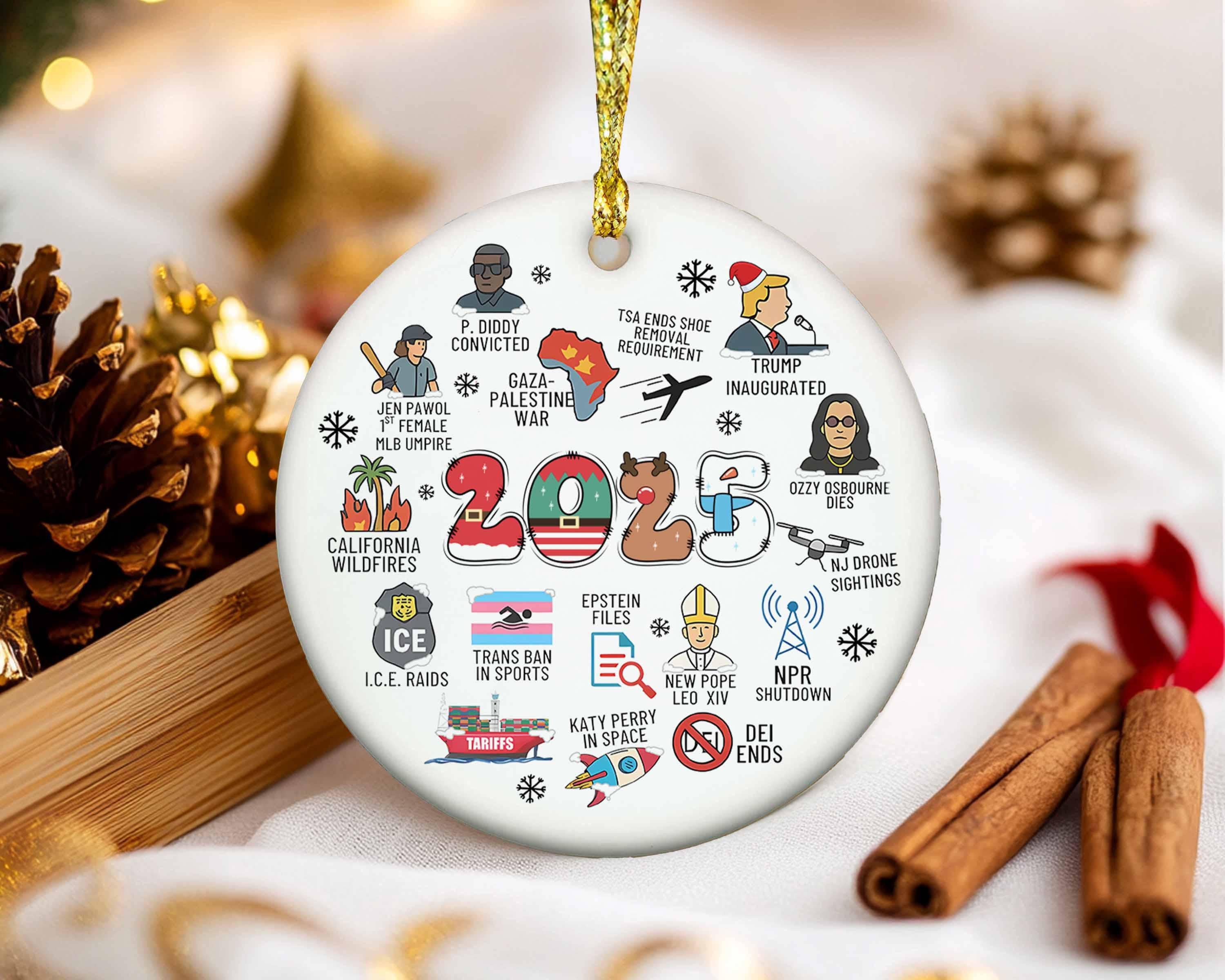 Embrova - Venta al por mayor Adornos - Adorno de Navidad de Revisión del Año 2025, Adorno Navideño Divertido2