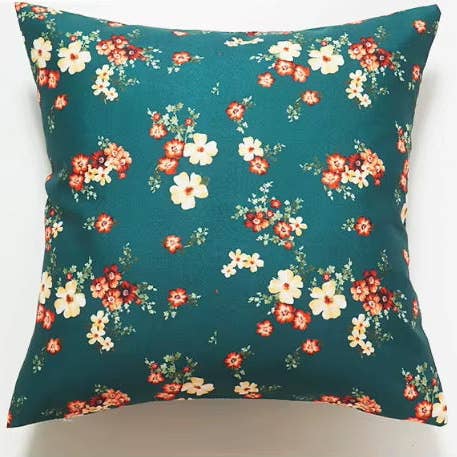 Mama and Tochter - Wholesale Chair Cushion - Waterproof Outdoor Cushion Cover - Teal Floral