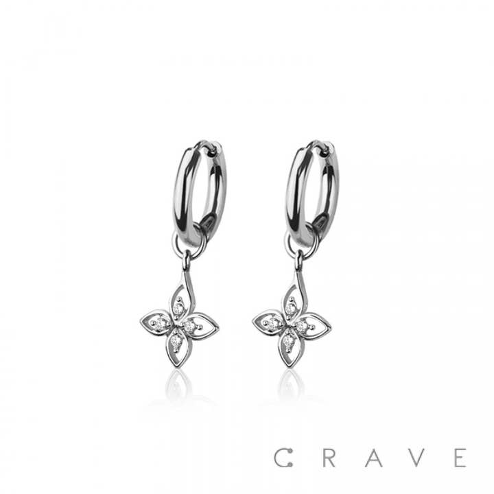 CRAVE BODY JEWELRY - Wholesale Huggie Earrings - PAIR OF 316L STAINLESS STEEL HUGGIE/HOOP VENETIAN PRINCESS M
