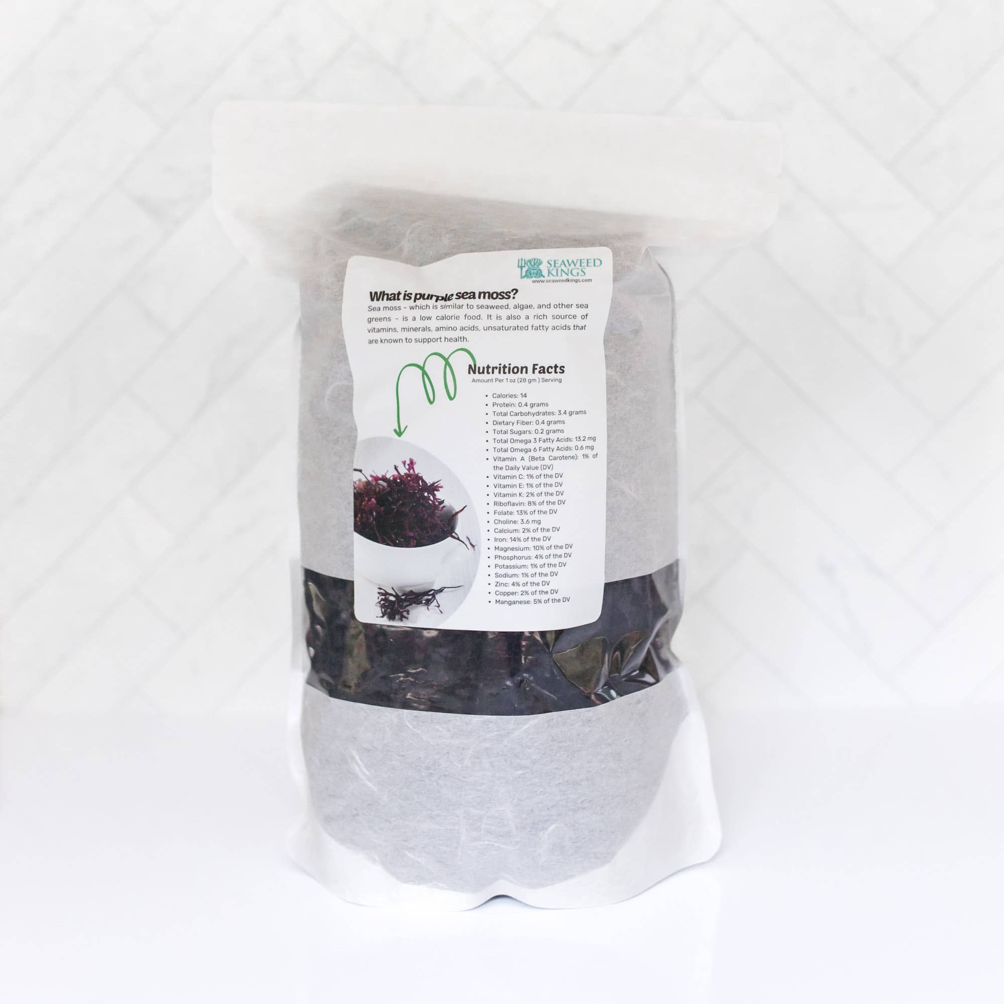 Seaweed Kings - Wholesale Protein/superfood powder - Purple Irish Sea Moss Chondrus Crispus 100% Wildcrafted 1lb5