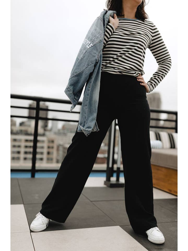 DAPH - Wholesale Pants - Women's - Alpaca-Cotton Wide-Leg Pants - Elegant, Comfortable2