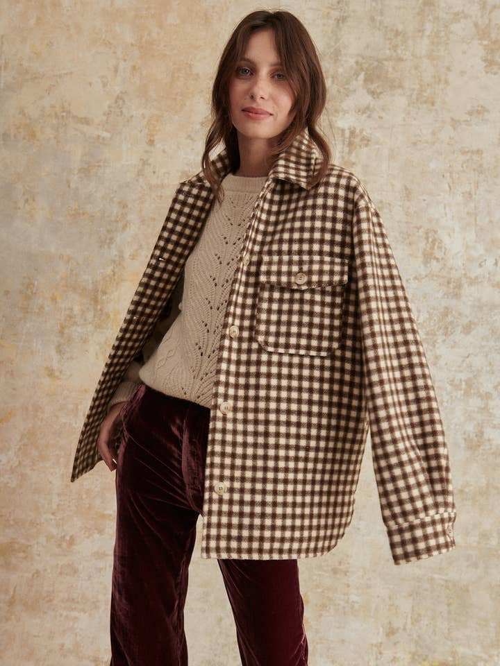 Garance Paris - Wholesale Shirt Jacket/Shacket - Women's - Plaid overshirt - KOLORADO
