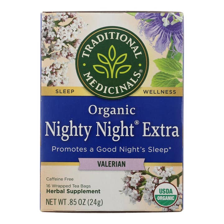 Traditional Medicinals Organic Herbal Tea - Nighty Night Valerian - Case Of 6 - 16 Bags for wholesale by Ware Spark