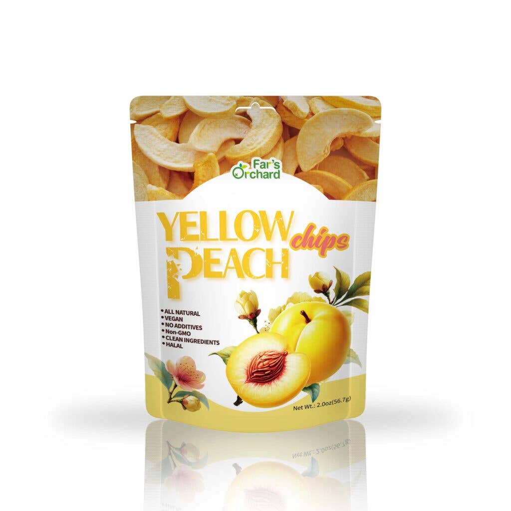 TerraLand – Großhandel Fruchtsnacks – Gelbe Pfirsichchips