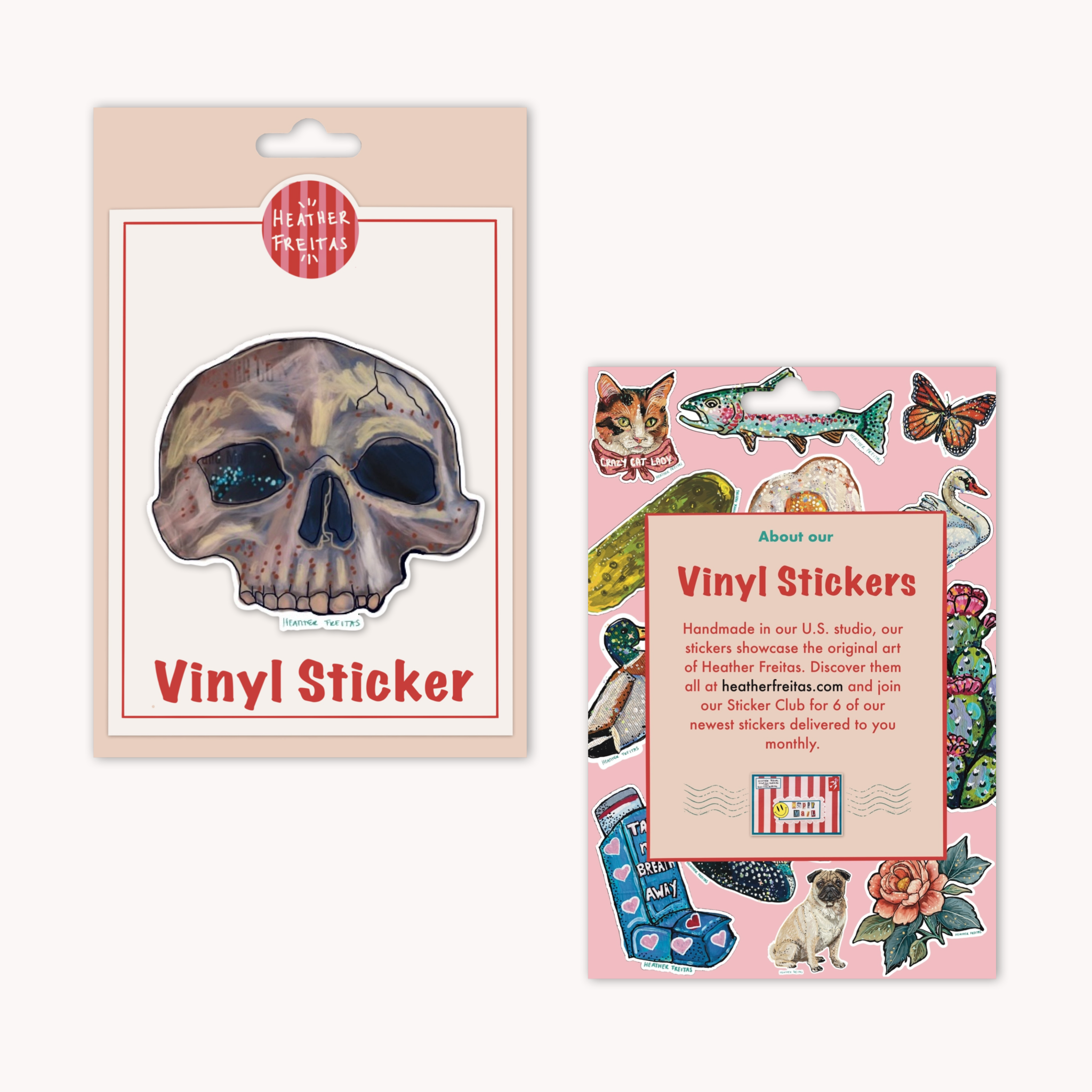 Heather Freitas - Wholesale Sticker - Skull Sticker6