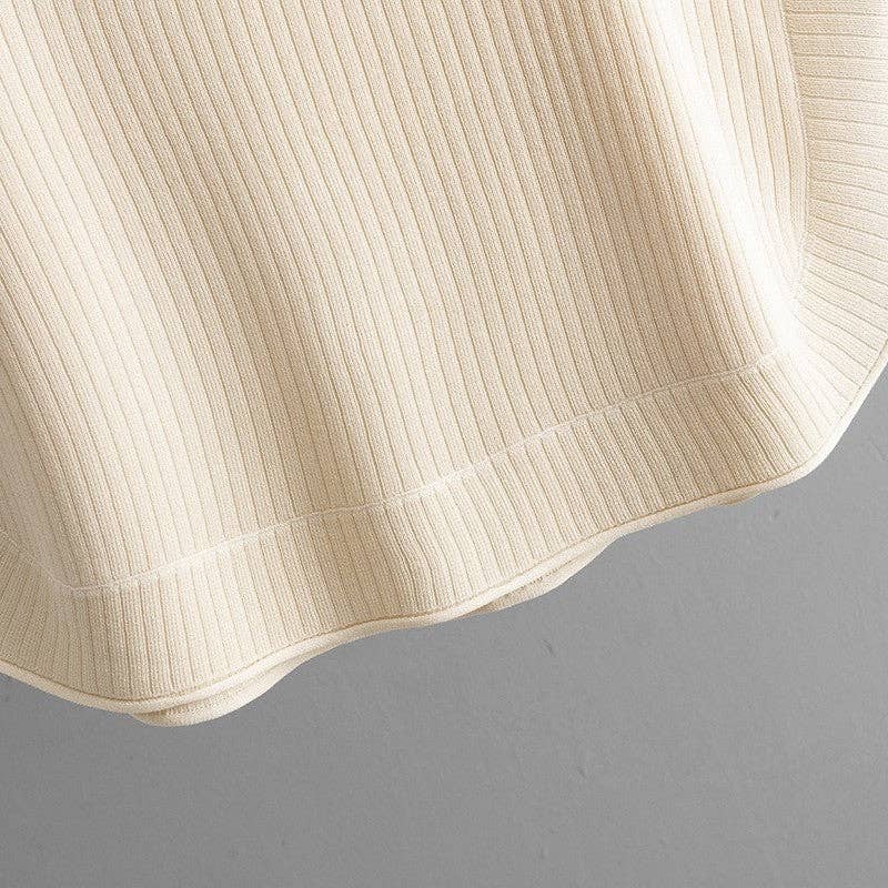 Sheer Trend - Vente Ensemble haut et pantalon (PAS d'intérieur) - Femme - Ensemble Débardeur Uni en Maille et Pantalon à Jambes Larges6