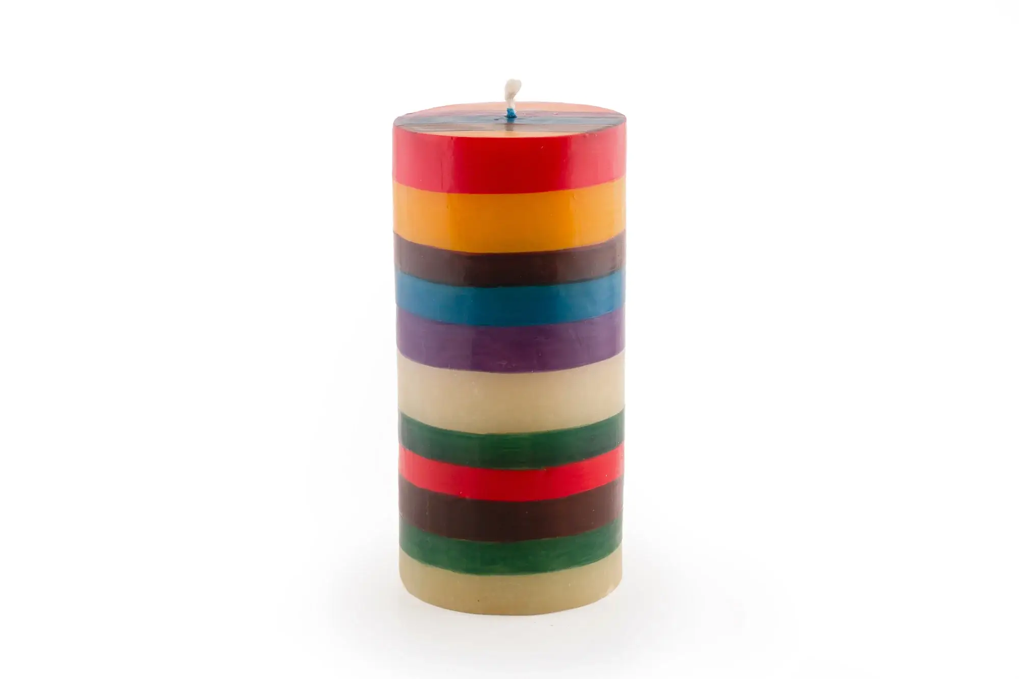 Thumbprint Artifacts - Wholesale Tapered Candle/Candlestick - Memphis Stripe Candle2