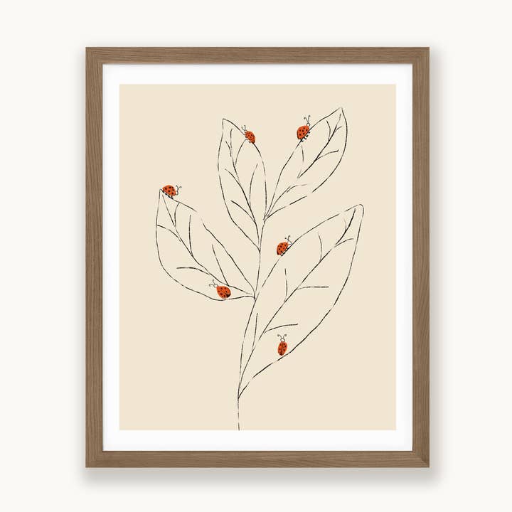 Ladybug Lane Art Print for wholesale by Ania Greta Studio