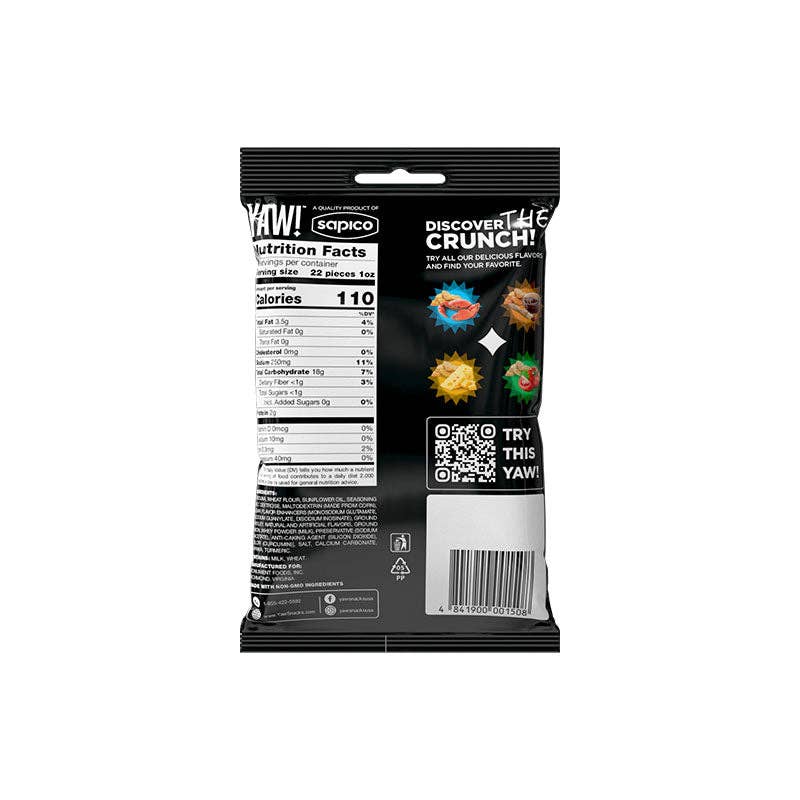 YAW snacks - Wholesale Puffed Snack - YAW! Sour Cream and Onion Flavored Baked Baguette Bites Snack 2oz1