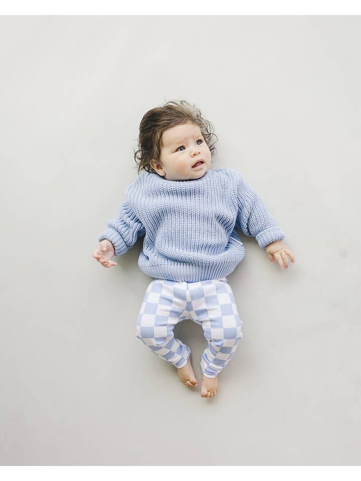 Lucky Panda Kids - Wholesale Fashion Leggings - Kids - Checkered Leggings | Blue2