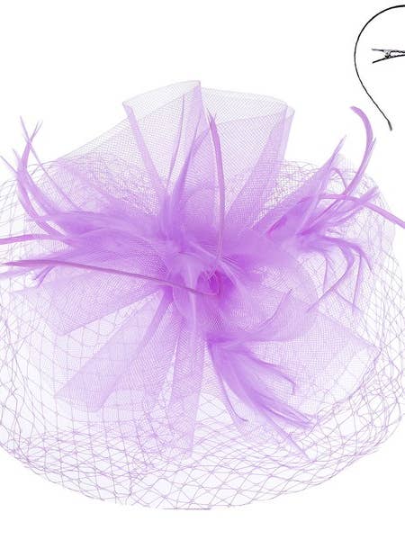 VEILED MESH FASCINATOR HEADBAND CLIP HTH2720 for wholesale by anbfashion