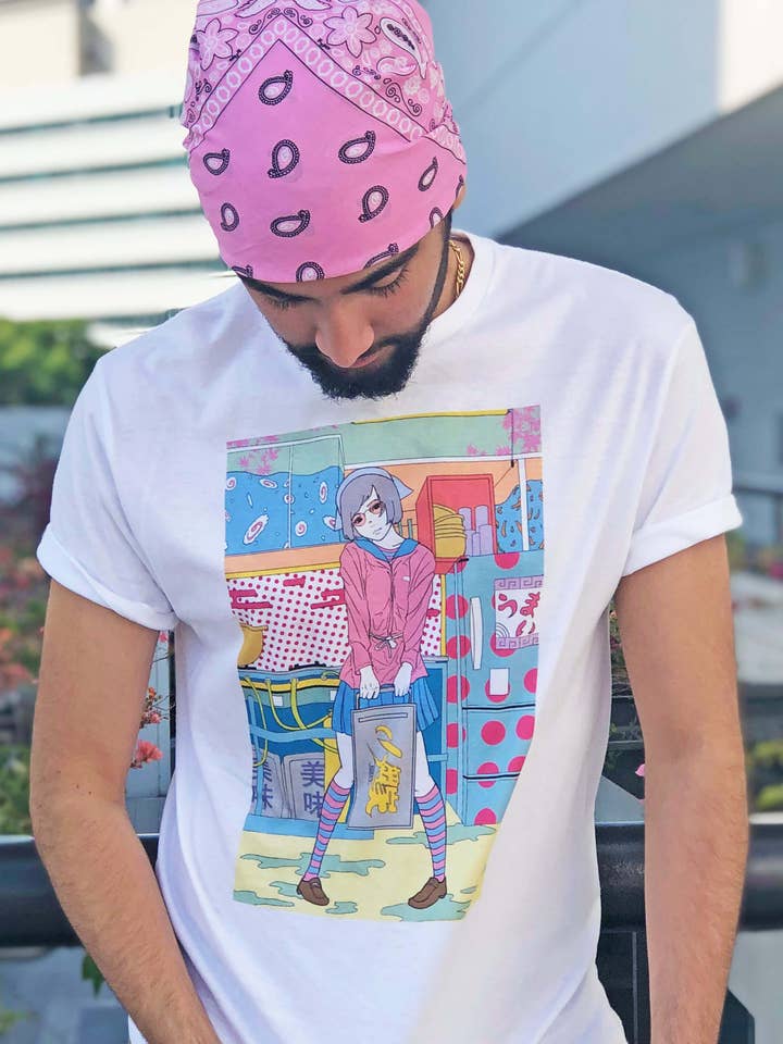 Popkiller Artist Series Sci Fi Pige Køkken Klassisk T-shirt for engroshandel hos Popkiller