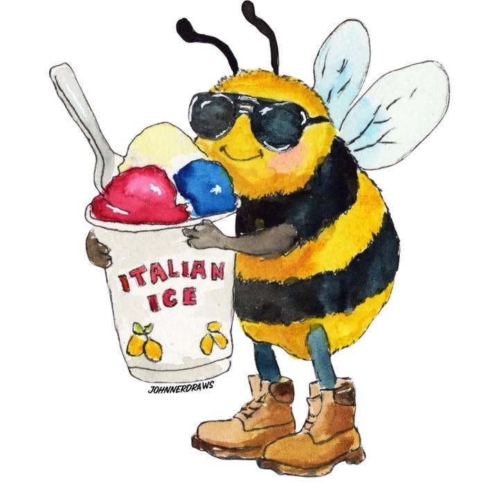 Johnnerdraws - Wholesale Sticker - BEE COOL-Die Cut Vinyl Sticker-Hand Illustrated