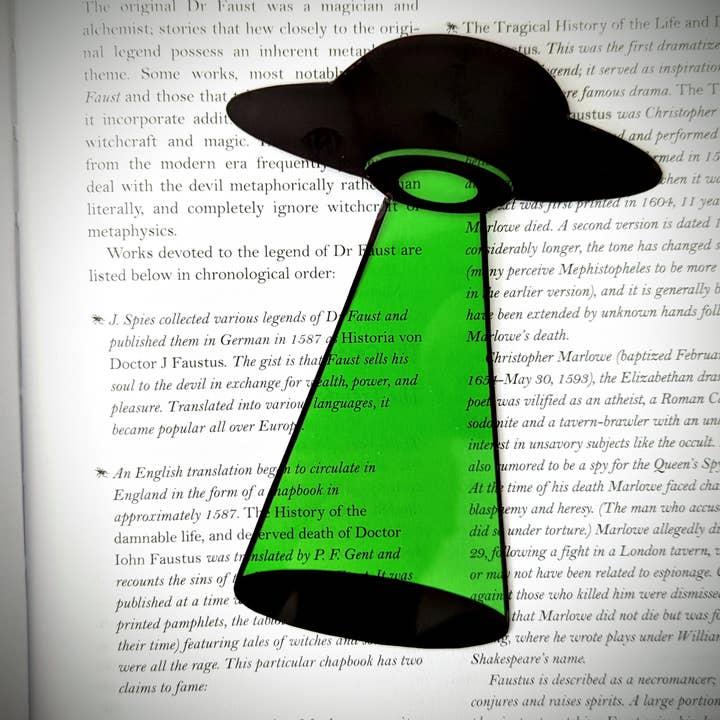 Dark Veinlet - Venta al por mayor Marcapáginas - Borrar marcador - Green UFO Space Aliens