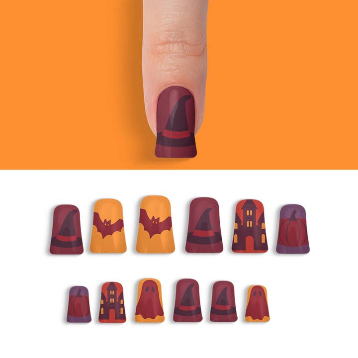 FYNE BODY - Wholesale Press-on/fake nails - Vampire Velvet Burgundy Halloween Press-On Nails2