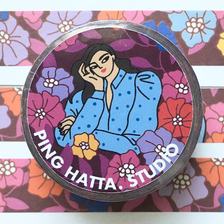 Nastro Washi Pansy per la vendita all'ingrosso da parte di Chonky Goods by Ping Hatta. Studio
