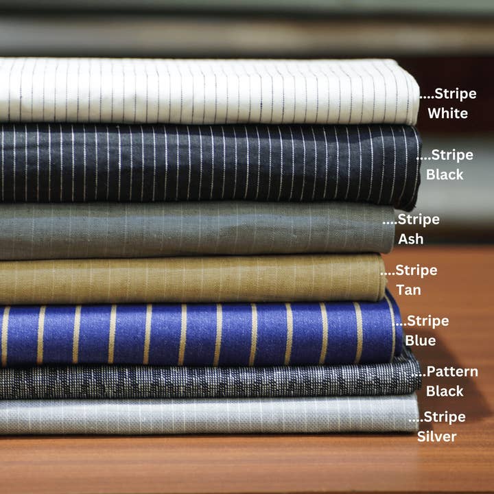 Organo Linen - Wholesale Fabric - Striped Linen fabric by the meter or yard
