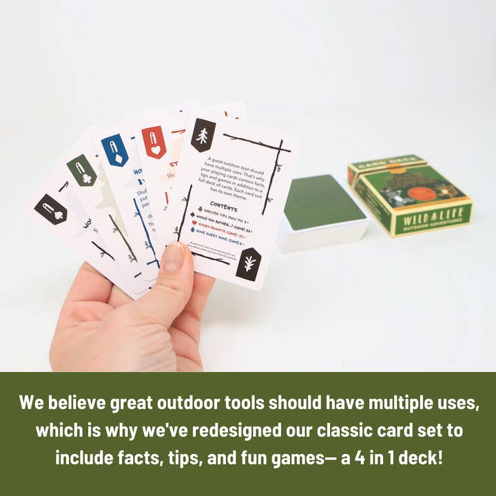 Wild Life Outdoor Adventures - Wholesale Card Game - "Take Cover" 4 in 1 Card Game