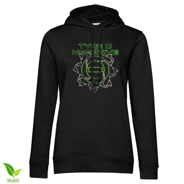 Type O Negative - Sweatshirt feminina com capuz e logótipo O por atacado de Hybris Production AB