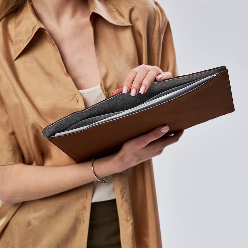 Pikore - Wholesale Folders - Leather Document Case, Leather Paper Folder3