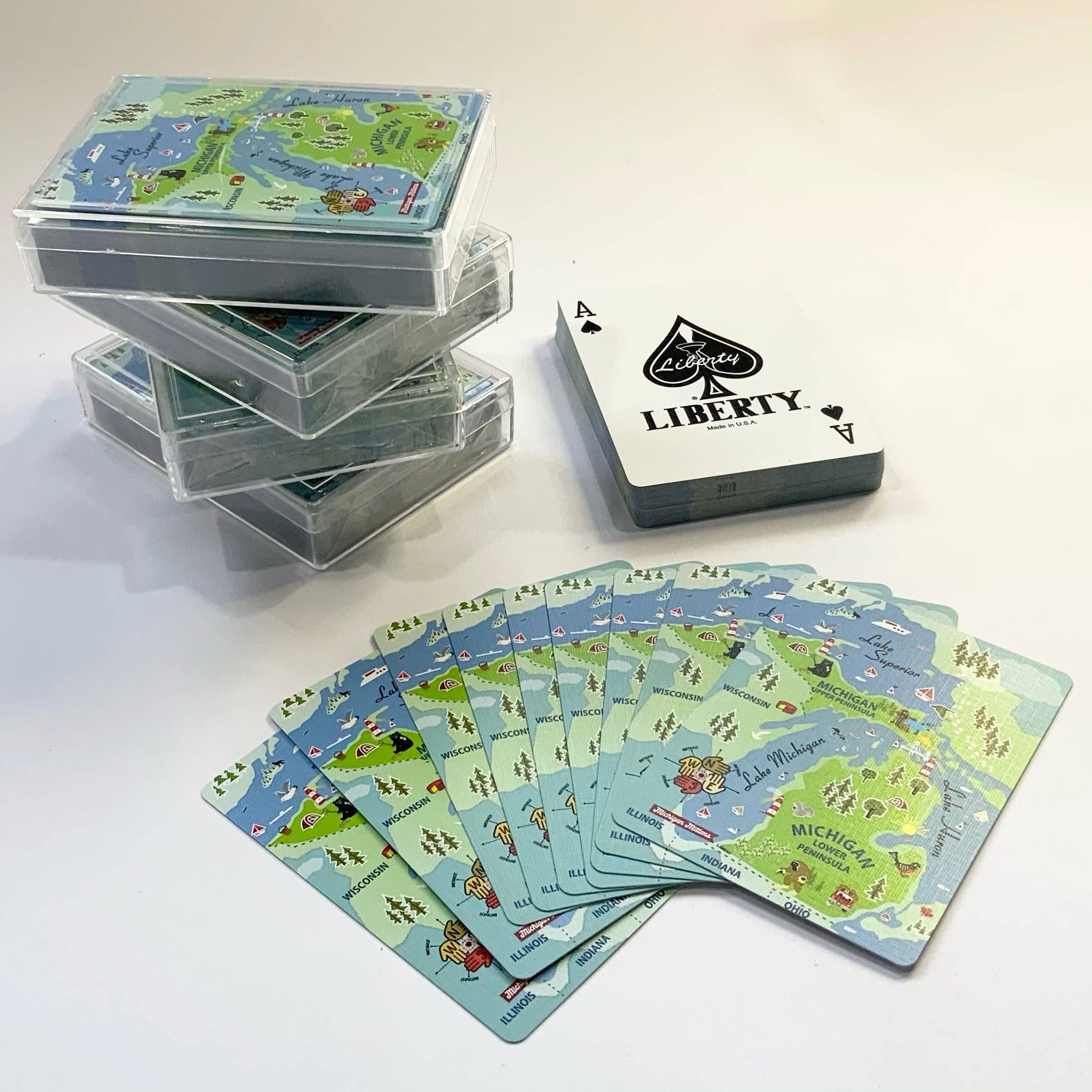 Michigan Mittens - Wholesale Playing Cards - Michigan Map Playing Cards - Case of 121