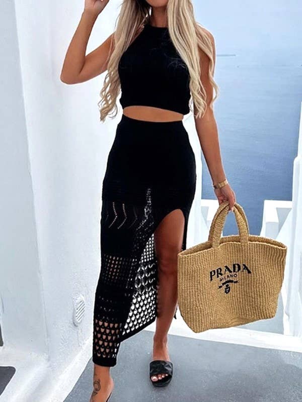 Rosa Clothing - Vente Cache-maillot – femme - Couvre-maillot de bikini découpé en deux pièces0