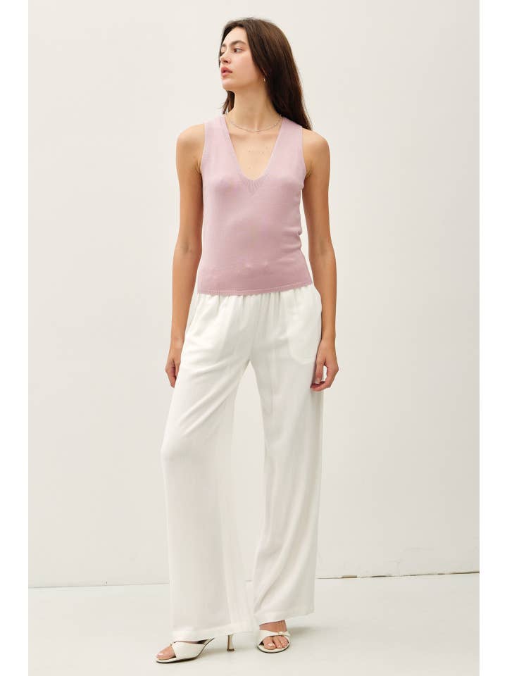 Be Cool - Wholesale Tank Top - Women's - MINIMAL V-NECK SWEATER TANK 1