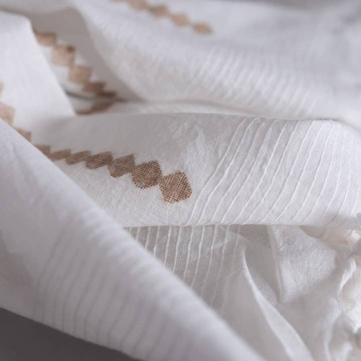 Storie – wholesale Scarf – Women's – Dupatta Shawl, White Ghicha4