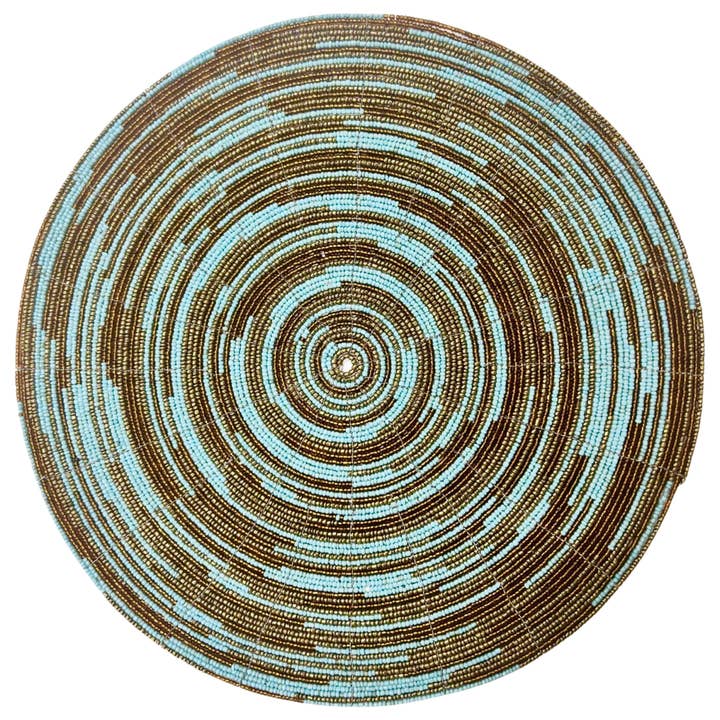 Bamboo Source Tropical Decor - Wholesale Placemat - Beaded Placemat - Round