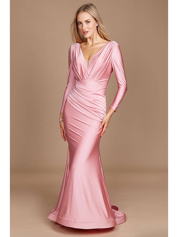 Kos Couture - Wholesale Gown - Women's - Long Sleeve Formal Evening Dress 14