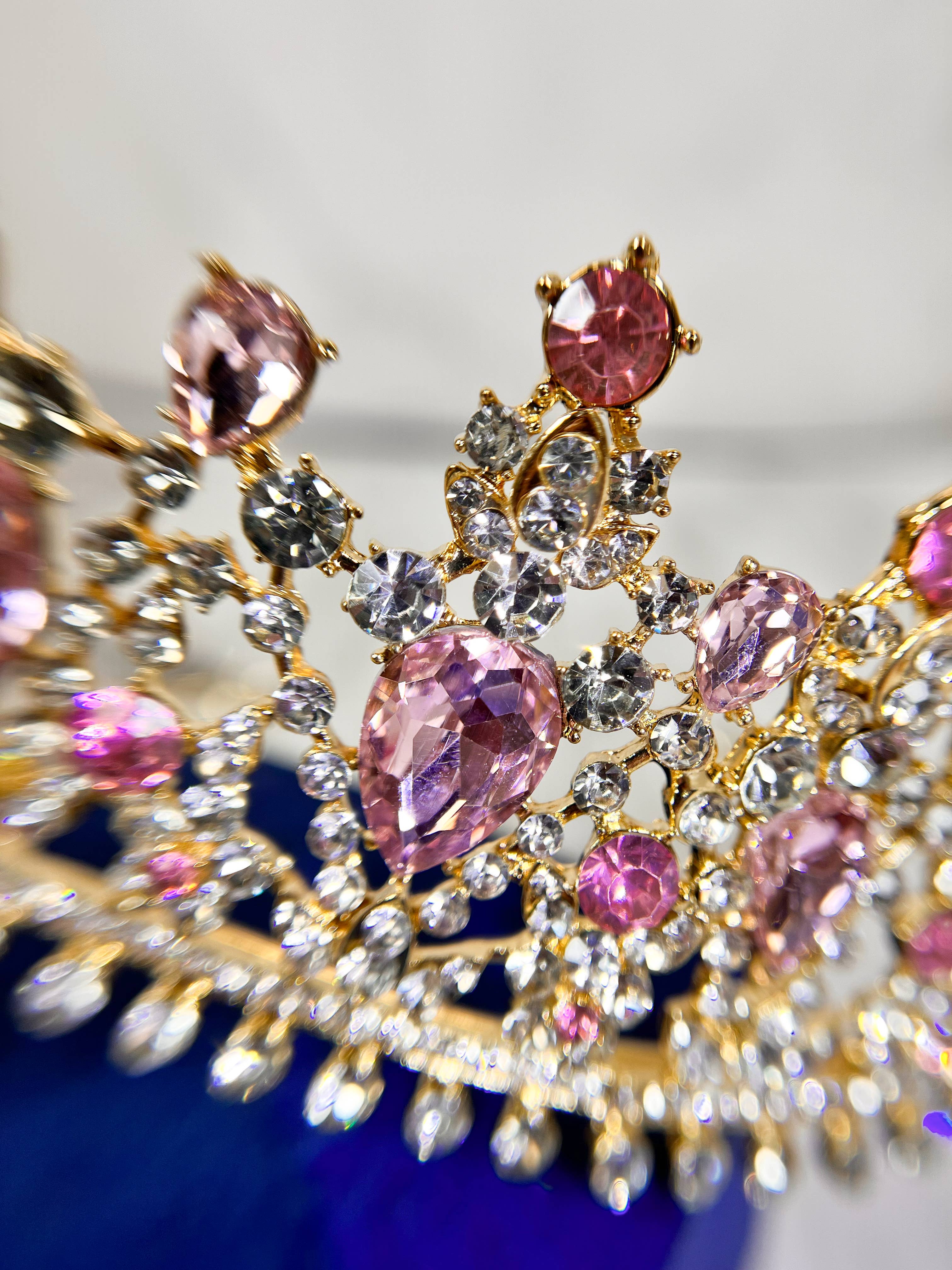 Happy Dream Gifts - Wholesale Tiara - Women's - Princess Pink Tiara, Luxury Gold Crown, Crystal Headpiece3