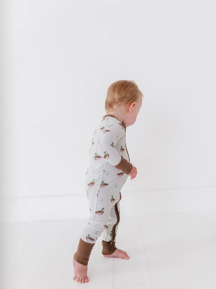 Kiki + Lulu - Wholesale Jumpsuit - Baby - Duck, Duck Cute Ribbed Convertible Footies4