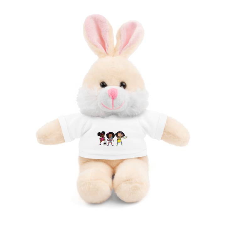 White Personalized Stuffed Animal with Custom Tee - Perfect Gift for Kids and Celebrations for wholesale on Faire1