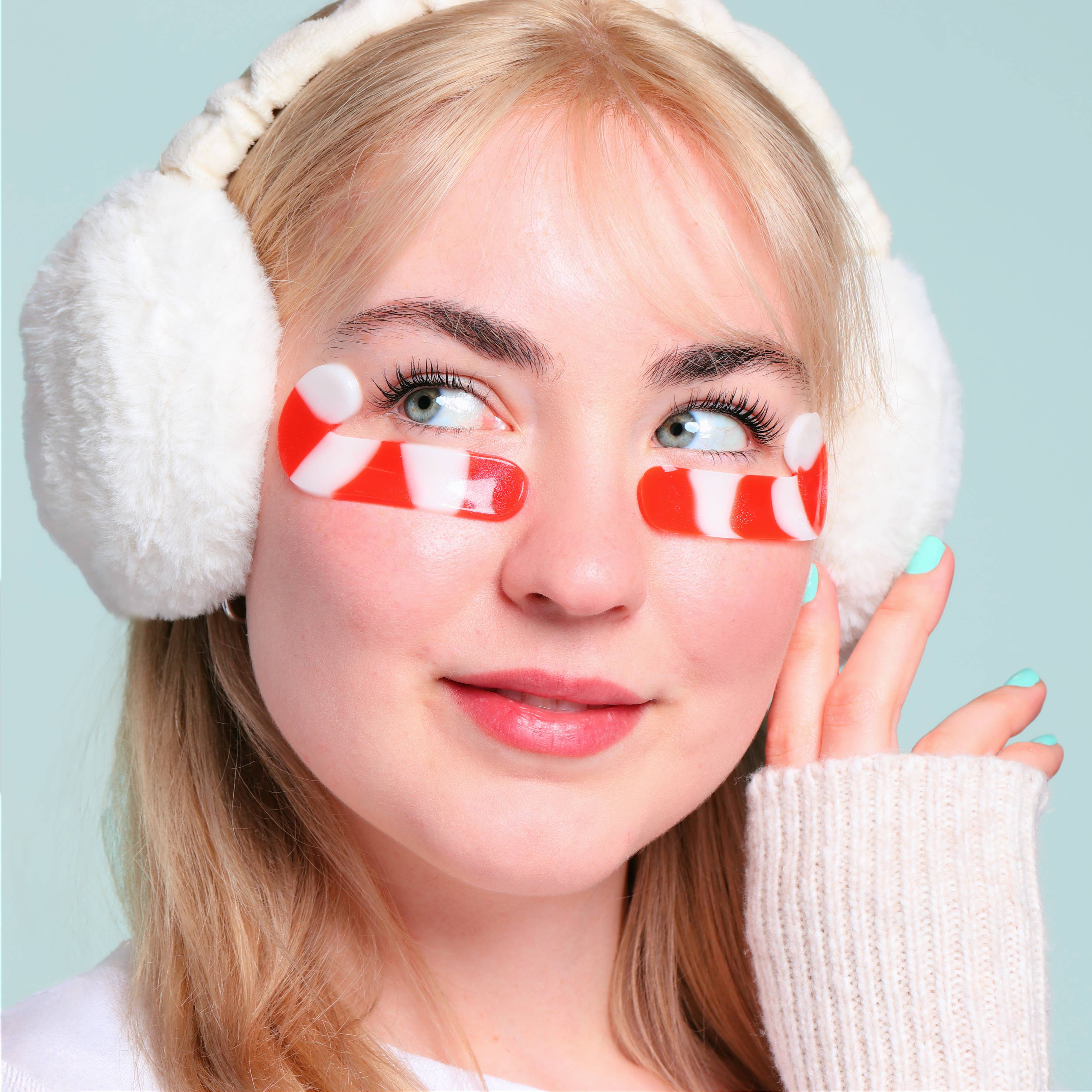 My Spa Life - Wholesale Eye Treatment Mask - Christmas Holiday Candy Cane Cutie Depuffing Undereye Masks3