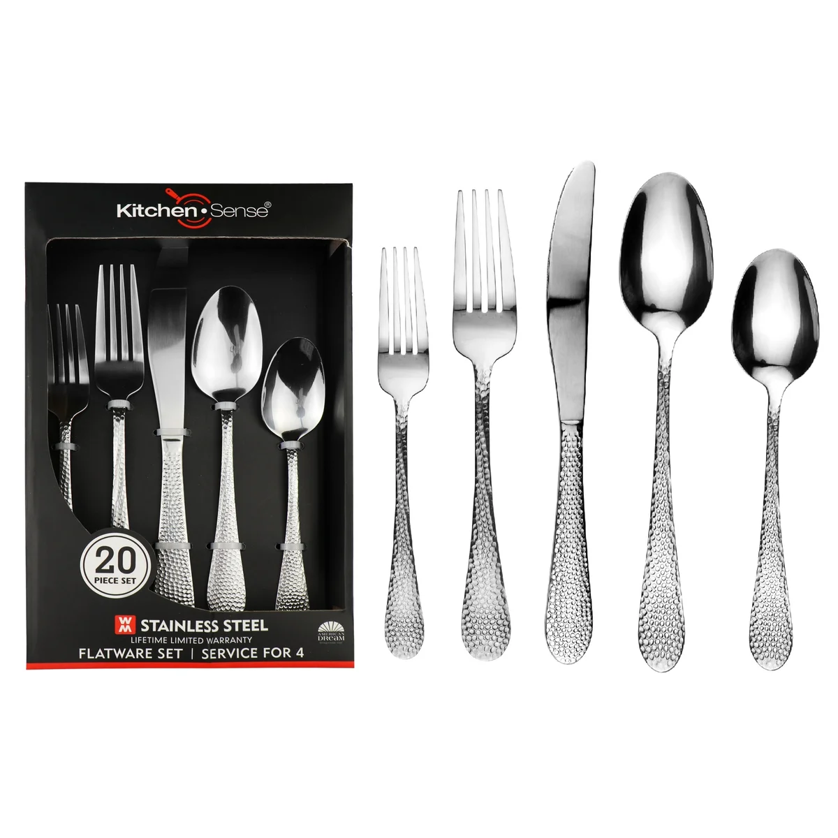 J&V TEXTILES - Wholesale Flatware Set - 40 Piece Stainless Steel Silverware Set for 81
