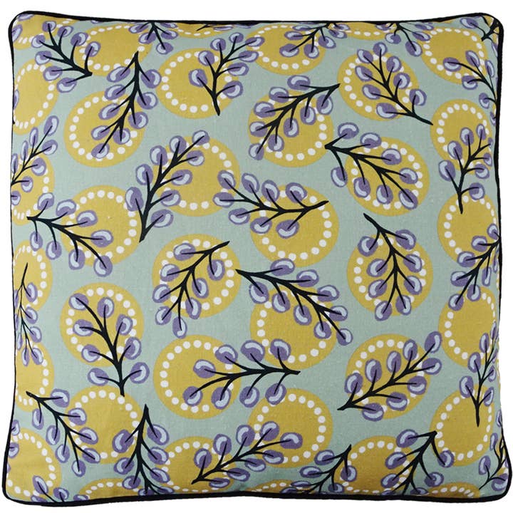Copricuscino Sprig con bordino per la vendita all'ingrosso da parte di Cressida Bell