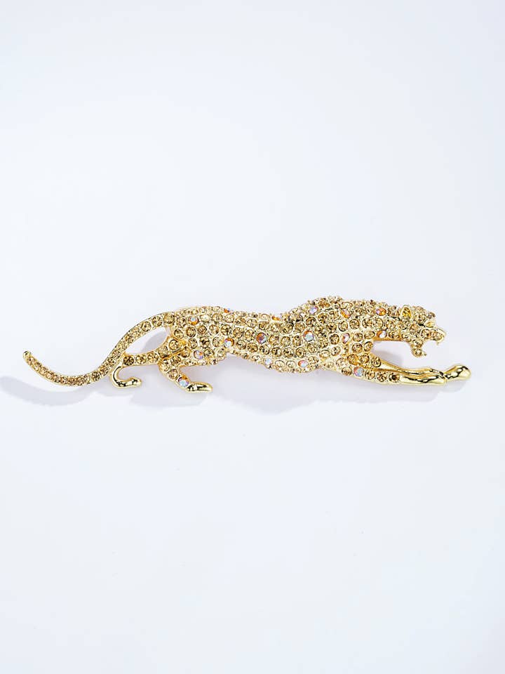 Feline brooch with rhinestone BHY05 for wholesale by BYREN | ÉLINE L'ATELIER