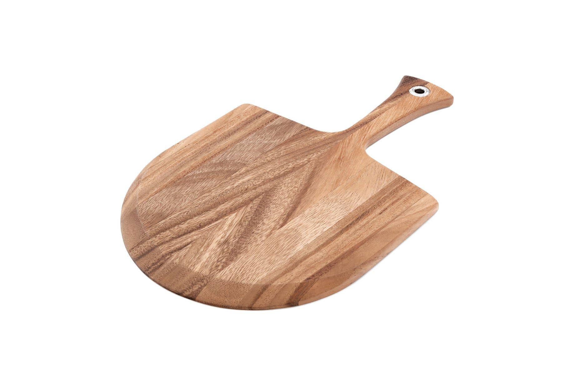 Fox Run Brands - Wholesale Pizza Board - Ironwood Lucca Mini Pizza Peel, Acacia Wood, 16" x 10" x 5"4
