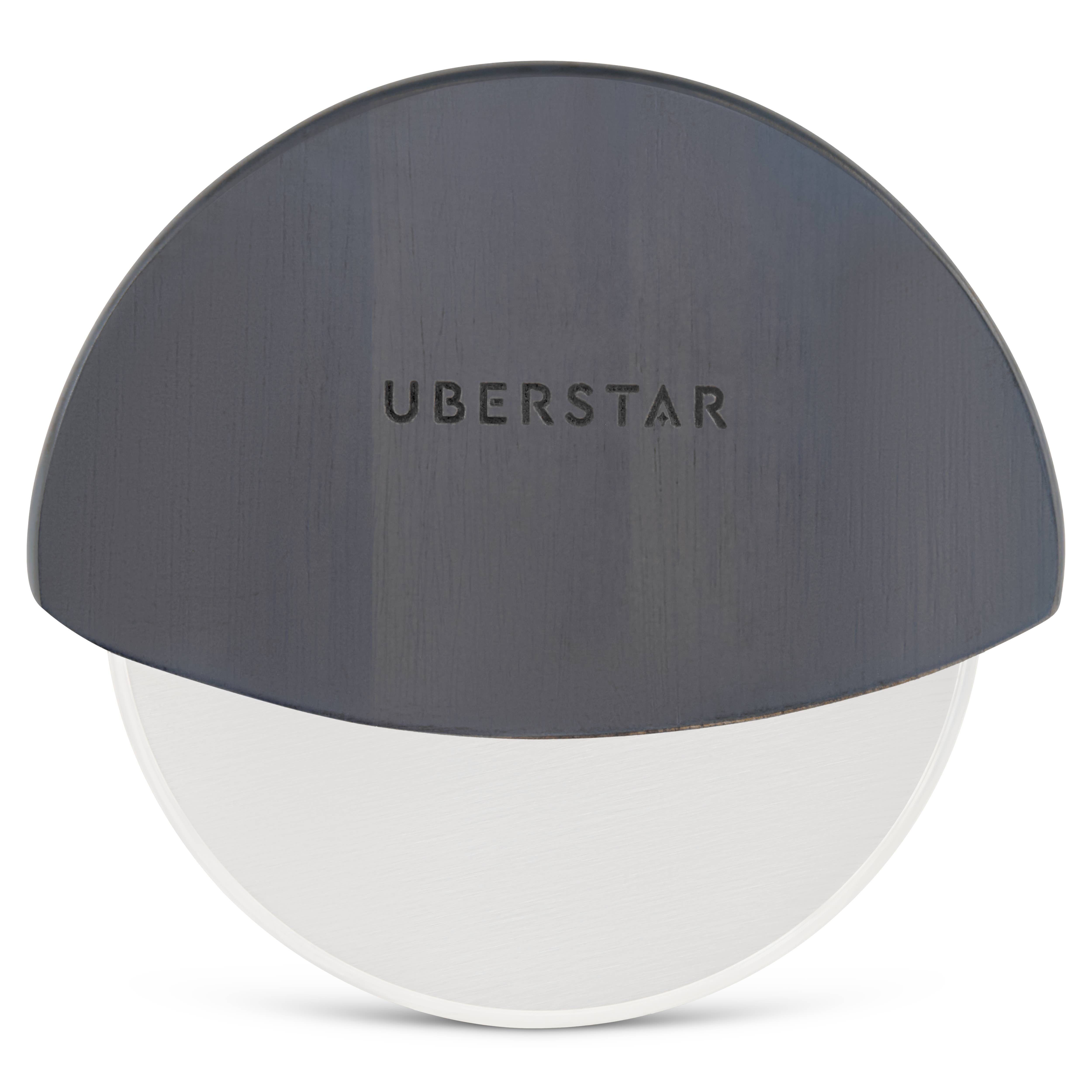 UBERSTAR - Venta al por mayor Cortapizzas - Cortador de Pizza en Rueda de Acacia - Gris0