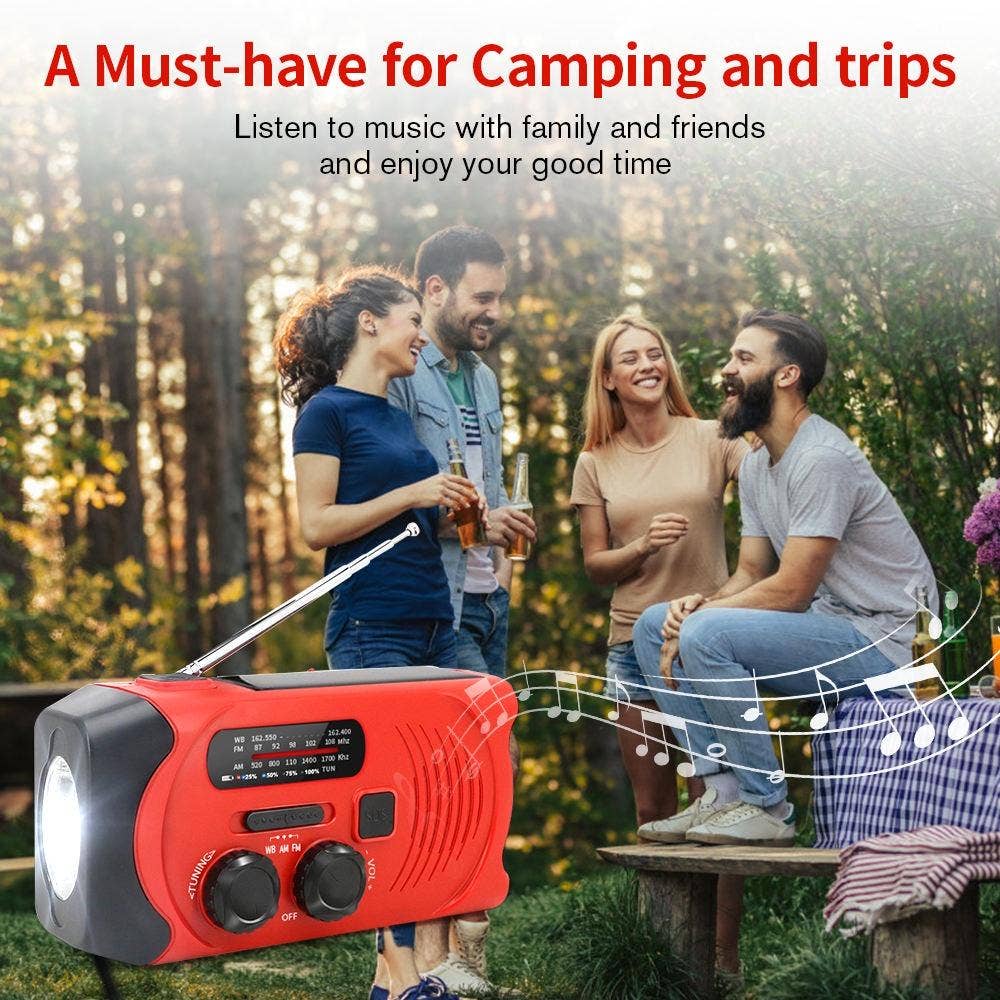 VIGOR - Wholesale Portable Charger - Earthquake disaster solar hand crank radio camping outdoor5