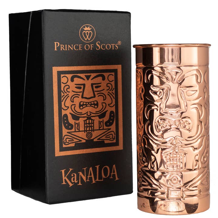 Prince of Scots – Großhandel Cocktail-/Schnapsglas – Die Legenden von Hawaii Kupfer-Tiki-Becher ~ Kanaloa ~