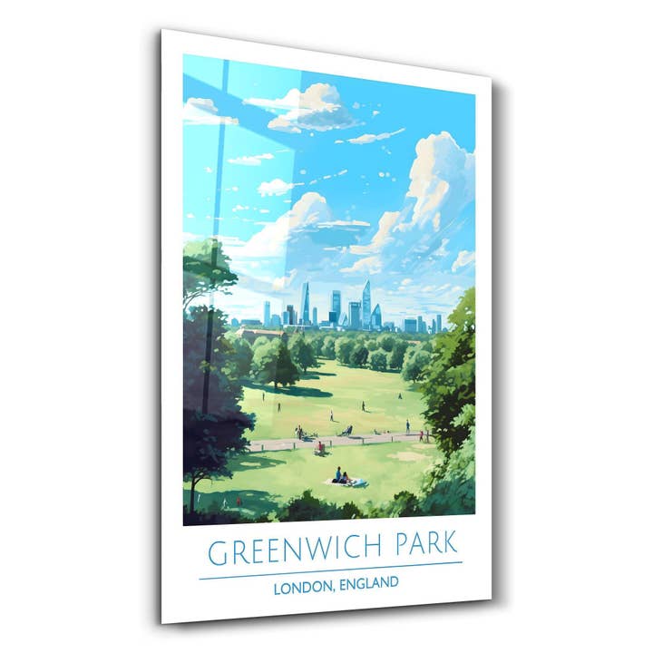 Greenwich Park-London England-Travel Posters | Glass Wall Art for wholesale by Artdesigna KG
