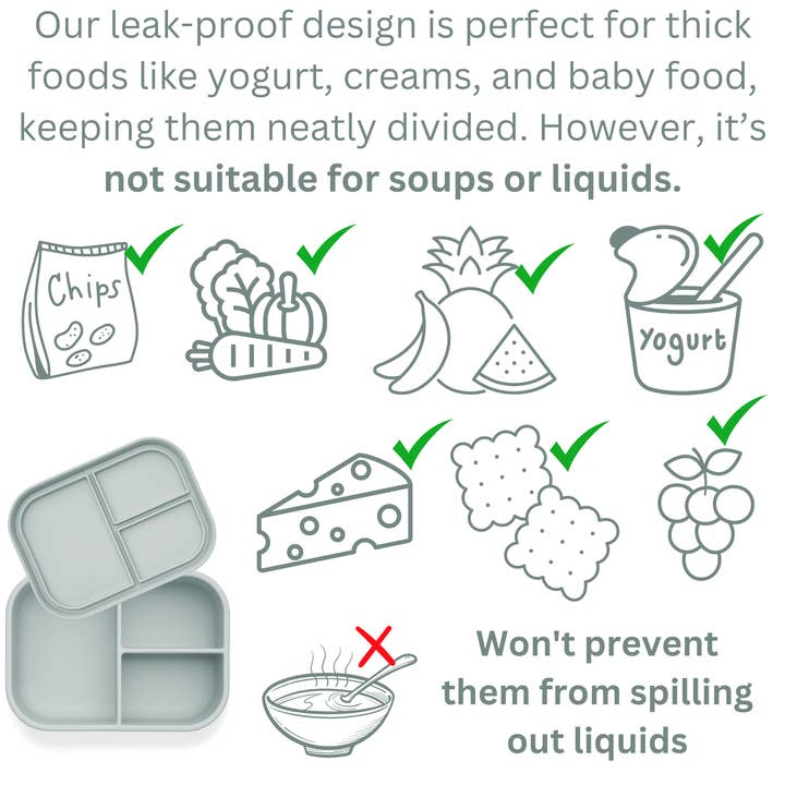 Ali+Oli - Wholesale Lunch Bag/Box - Kids - Ali+Oli Leakproof Silicone Bento Box (Blue) Back to School3