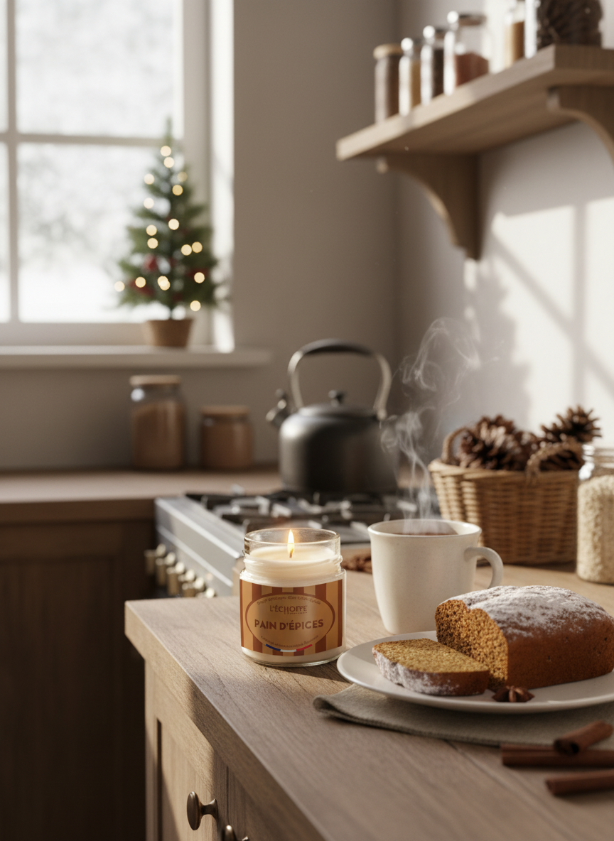 L'Échoppe Buissonnière - Wholesale Jar/Filled Candle - Gingerbread - Scented Candle 180g Winter Christmas Year-End2