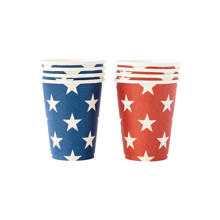 My Mind’s Eye - Wholesale Disposable Cup - HAM915 - Red and Blue Star Paper Cups3
