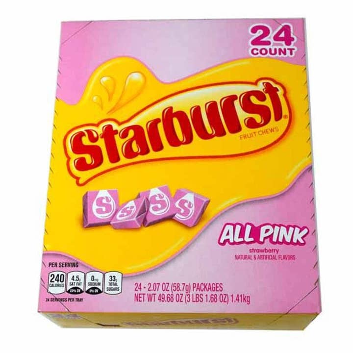 I Got Your Candy - Wholesale Hard Candy - Starburst All Pink 2.7oz- 24ct