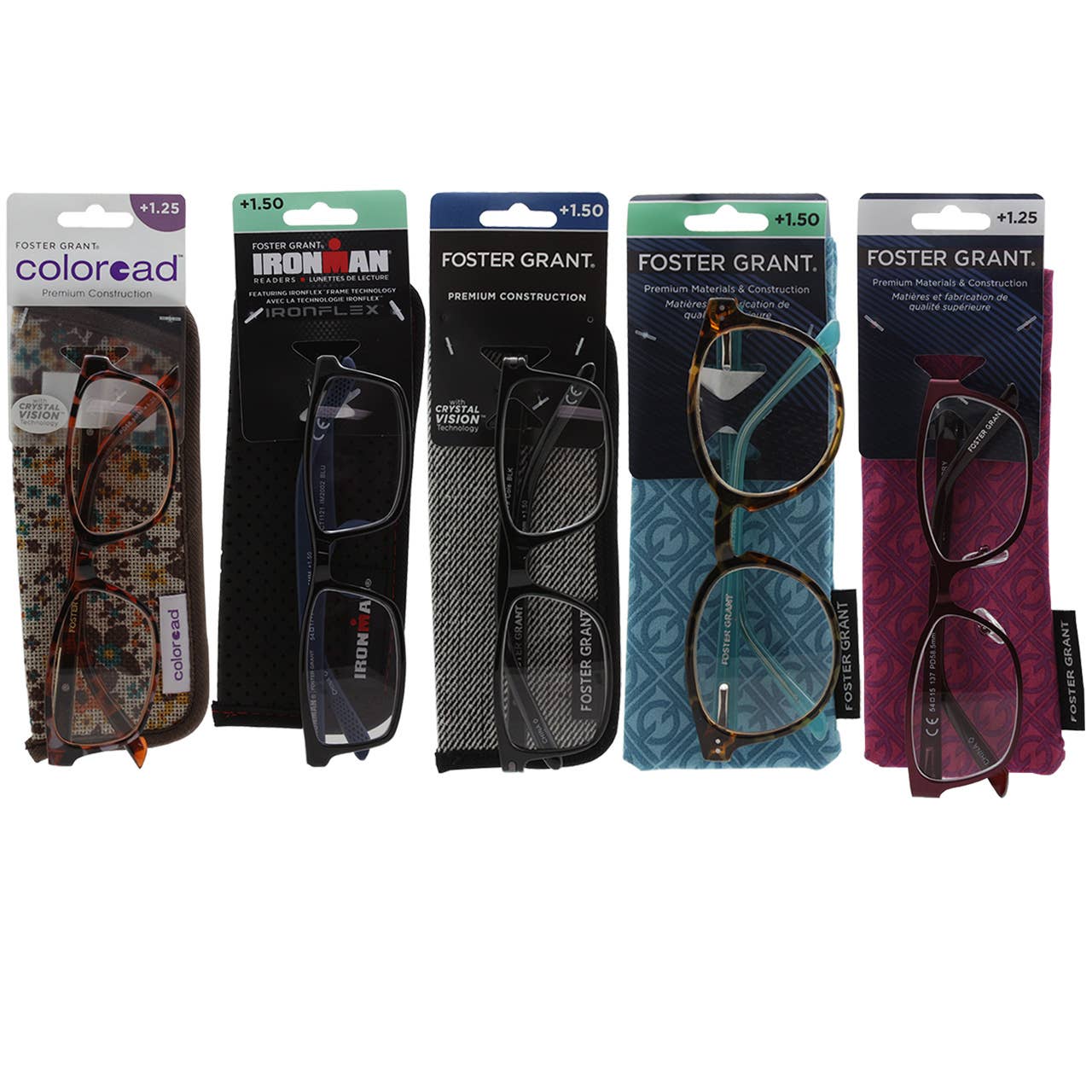 Shark Eyes, Inc - Wholesale Eyeglasses - Unisex - Foster Grant Reading Glasses with Case 125 PCS Assorted Styl13