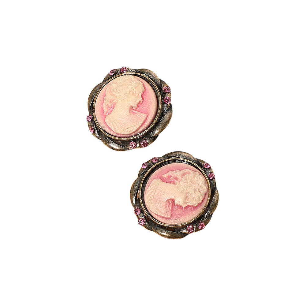 Sensibling Corp. - Wholesale Stud/Post Earrings - Vintage Cameo Stud Earrings14