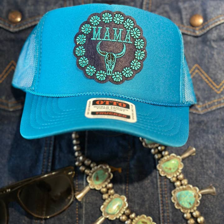 High Ho Silversmithing - Wholesale Trucker Hat - Women's - MAMA STEER HEAD TRUCKER HAT1