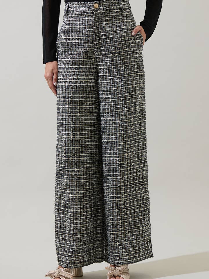 Pantalon large Gisella Tweed Chelsea pour la vente par Sugarlips